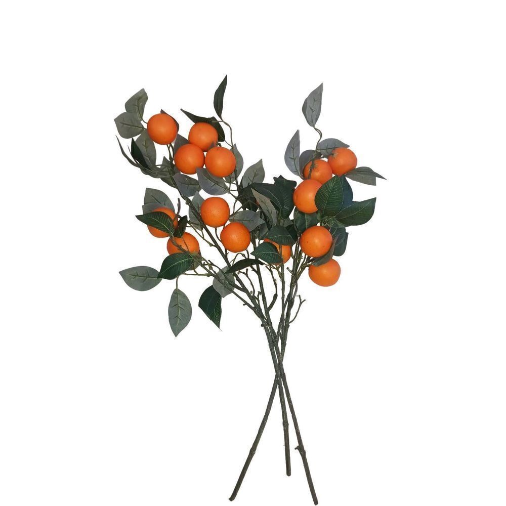 Three Branch Faux Orange Nice-looking Novelty Real Touching Orange Model​